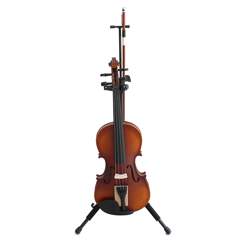 

Professional Gravity Self-Locking Floor Standing Guitar Stand with Tripod Base Violin Portable Folding Violin Support (Black)