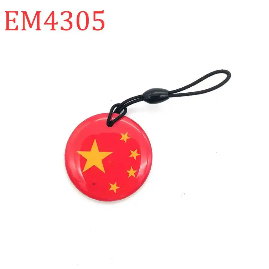 

125Khz Rewritable Blank Proximity Card T5577 EM4305 RFID Keyfob Token Tag Dropping Glue Cartoon Keychain Access Control Card 1