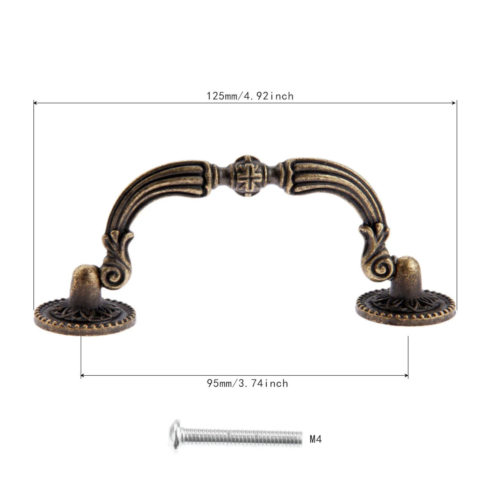 Винтажная ручка античная бронза европейский стиль тянуть 125 мм * 45 ретро дверь