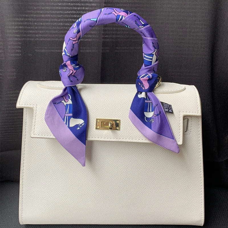 Модный женский узкий шарф шелковые шарфы для волос женщин пятнистый шейный с