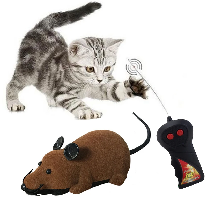 Мышь игрушки беспроводной RC мышки для котов пульт дистанционного управления