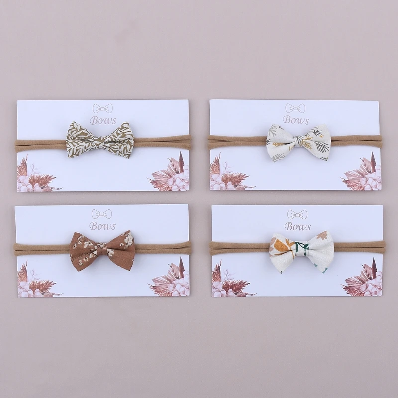 

Baby Girls Elastic Bow Headband Fashion Printing Bowknot Hair Band Newborn Toddler Kids Soft Cotton Headwear Hair hot