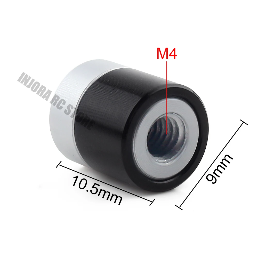 4Pcs Aluminum Alloy M4 Nut Wheel Rim Center Cap Hub for 1/10 RC Crawler Car Axial SCX10 Traxxas TRX4 Tamiya | Игрушки и хобби