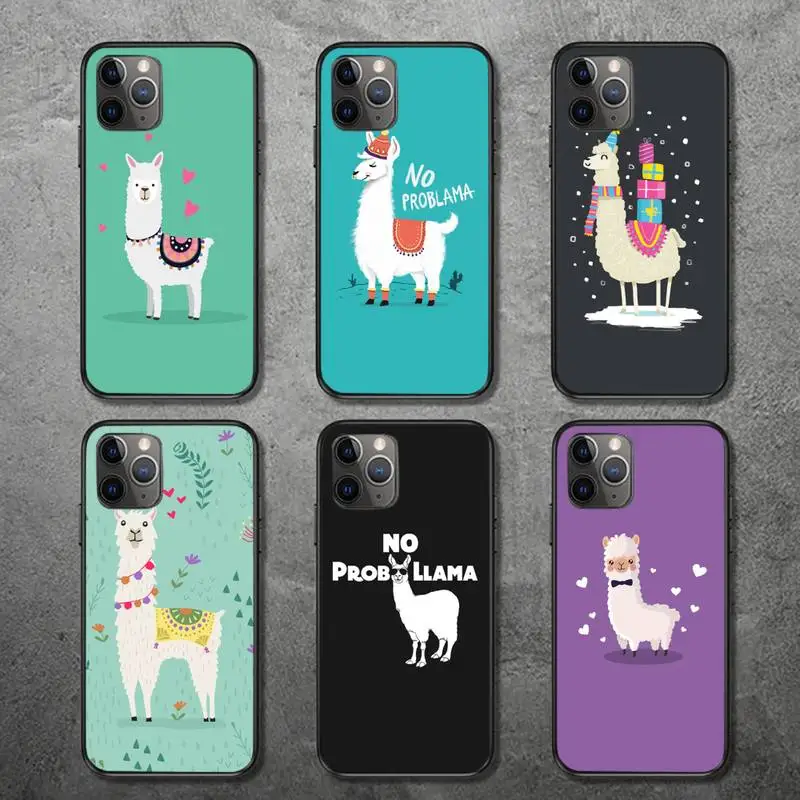 

Cute Alpaca Sheep Phone Case for iPhone 12 11 mini pro XS MAX 8 7 6 6S Plus X 5S SE 2020 XR