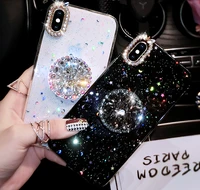 bling luxury fashion colorful cute sparkle glitter soft tpu case for iphone x xs xr xsmax rhinestones phone case for iphone 12