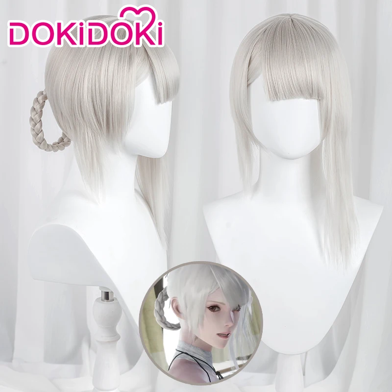 Парик для косплея игры DokiDoki NieR Replicant Kaine парик Kainé женские белые термостойкие