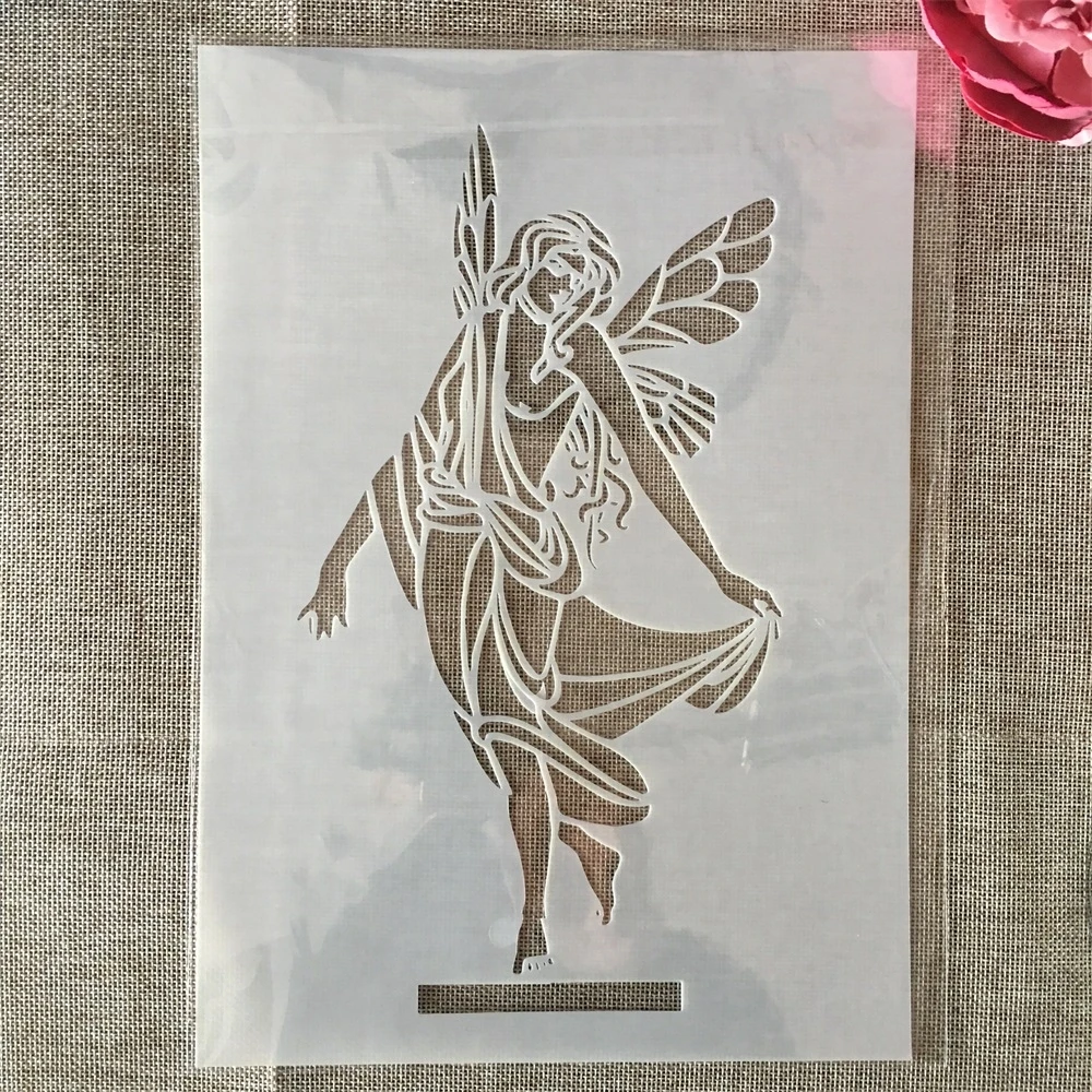 A4 29 см Танцы богиня ангел &quotсделай сам&quot наслоения Трафареты настенная живопись