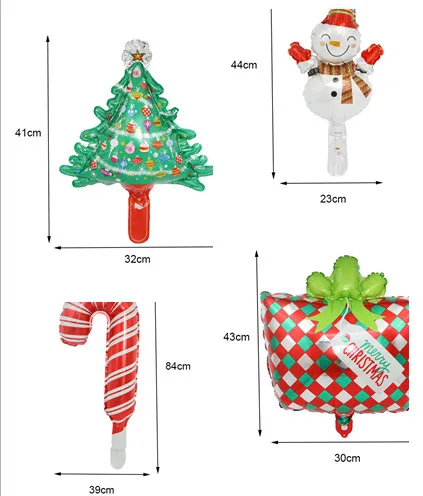 

1Pc Mini Merry Christmas Foil Balloons Santa Claus Xmas Tree Elk Snowman 2021 New Year Party Decoration Supplies Kid Globos