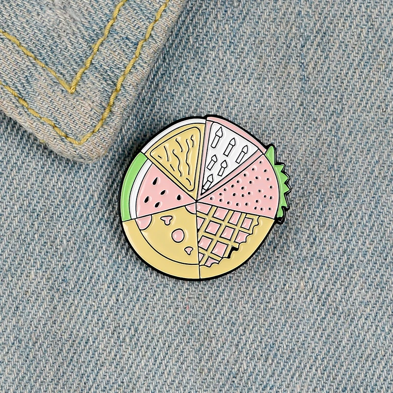 Эмалированные булавки для пиццы еды фруктов вкусные лацканы милые дизайнерские