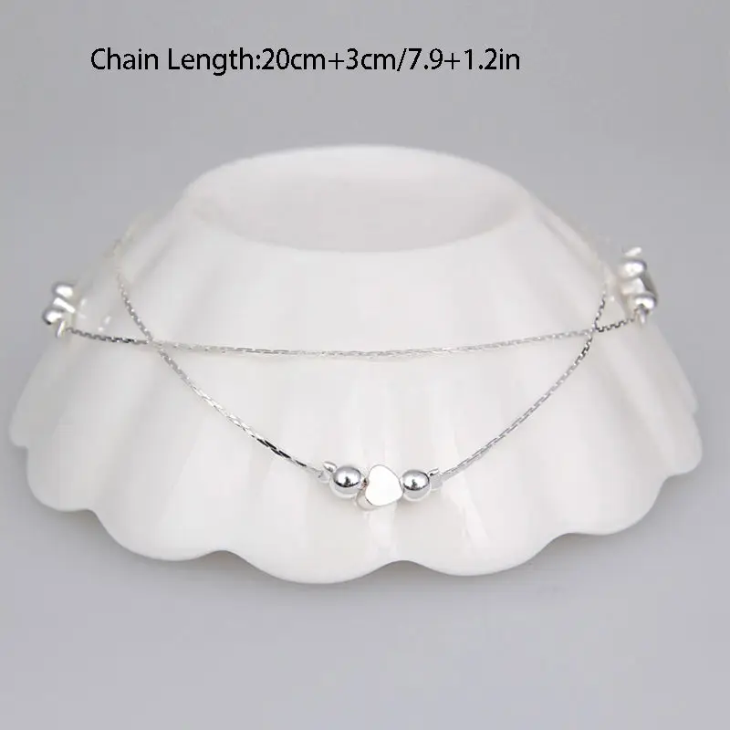 5pcs Women Multi-layered Heart Beaded Anklet Hemp Rope/bead Foot Chain Ankle Bracelet Barefoot Sandals Summer Jewelry | Украшения и