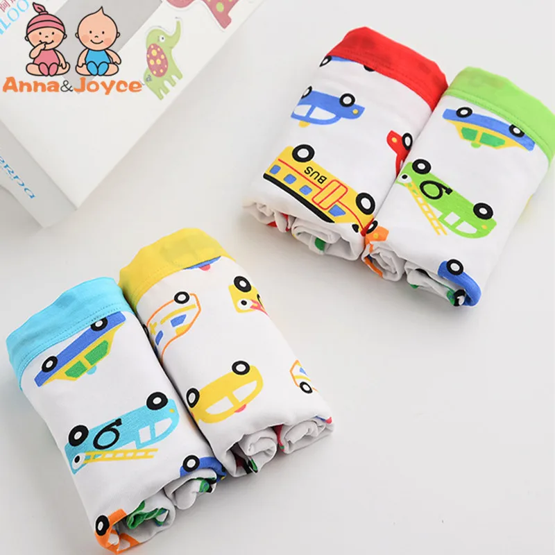 4 шт./лот трусы боксеры для мальчиков нижнее белье из модала хлопковые дышащие