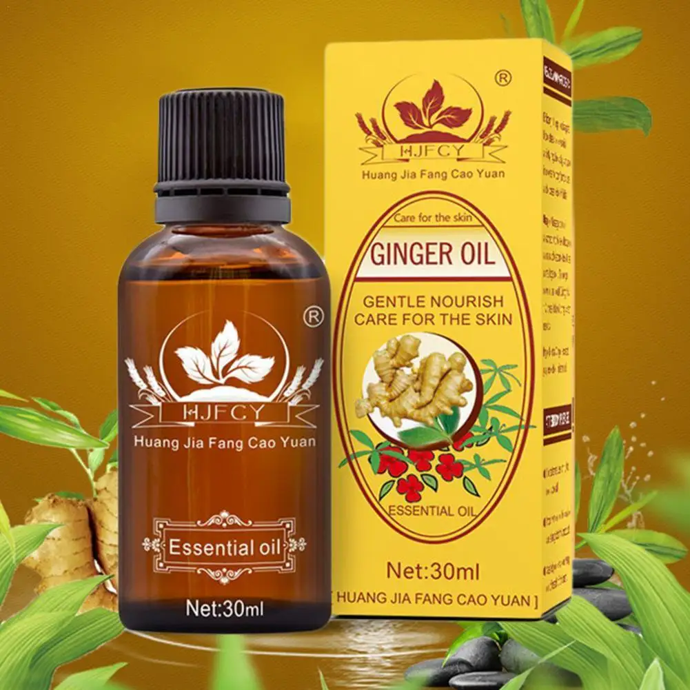 

30ml Ginger Oil Body Massage Oil Lymphatic Drainage Therapy Anti Aging Pure Plant Essential Oil Spa Body Firming Massage Oils