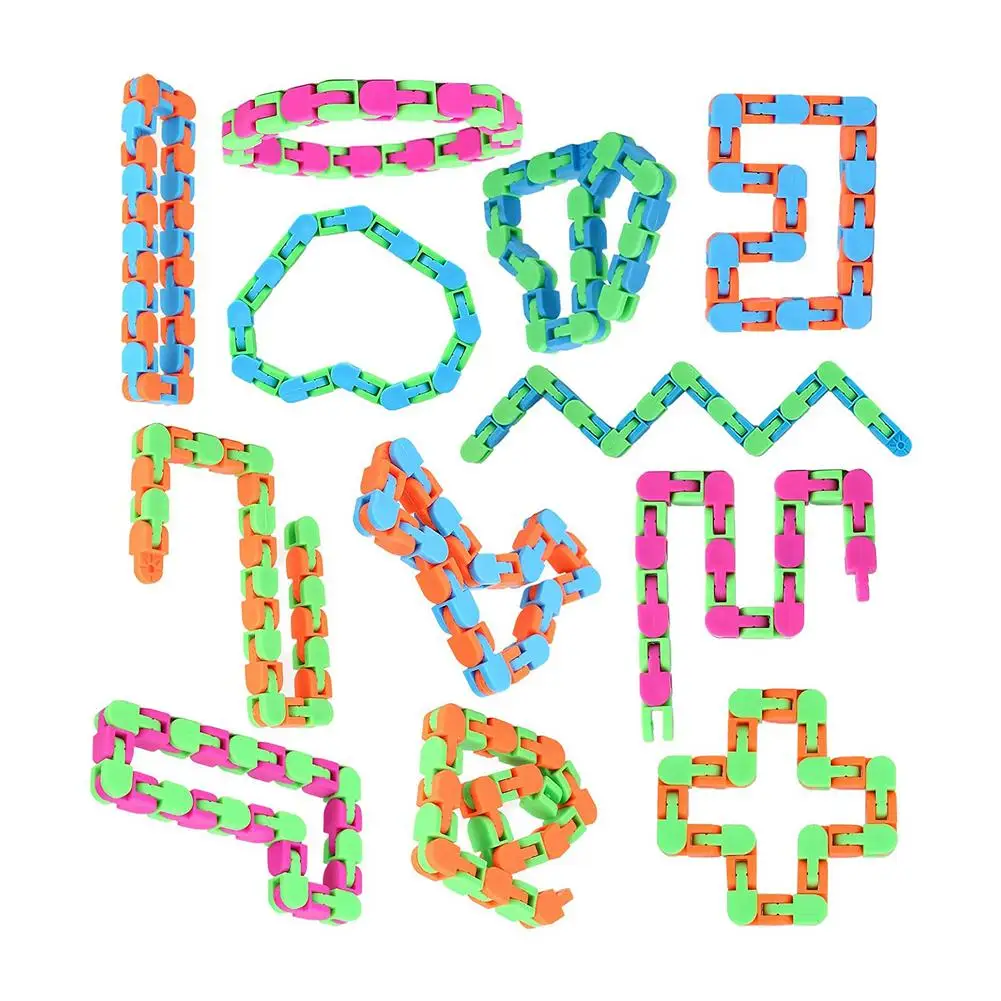 

8 Luminous Wacky Tracks 24 Links Relaxing Toys Party Bag Fillers