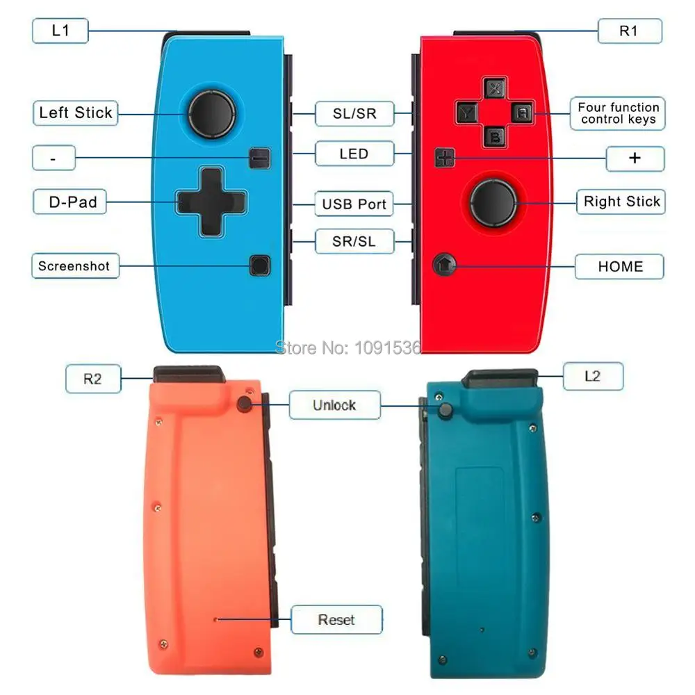 Беспроводной игровой контроллер с Bluetooth Pro для Nintendo Switch Joycon консольный переключатель геймпад джойстик Кнопка крышка