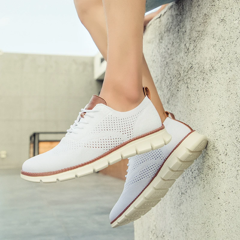 

New Brock Trend Walking Shoes Men Casual Shoes Flat Loafers Sneakers Zapatos Office Business Footwear Plus Size Size 40-46
