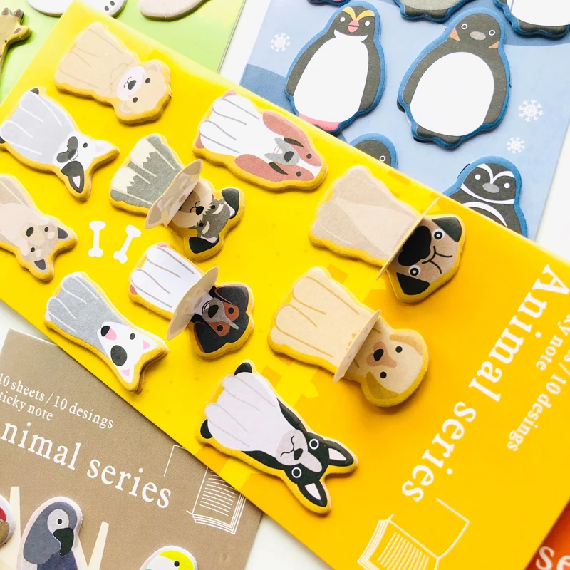 1X Kawaii Пингвин кошки собаки Зоопарк Животные блокнот для заметок