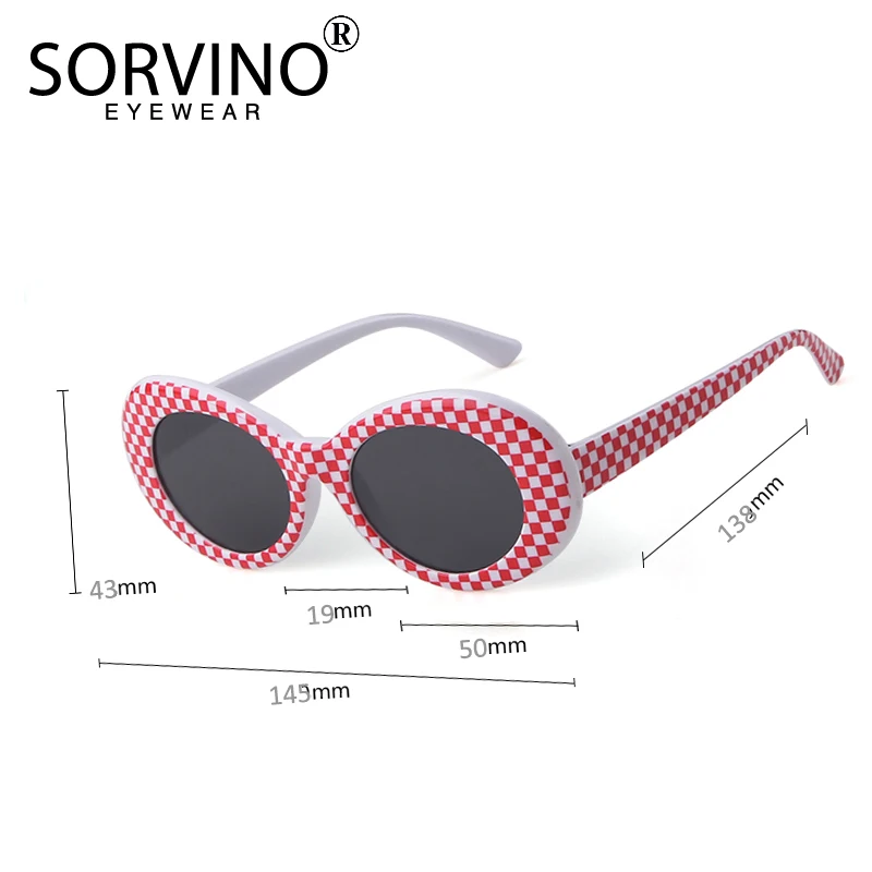 Женские Овальные Солнцезащитные очки SORVINO маленькие леопардовые в стиле ретро