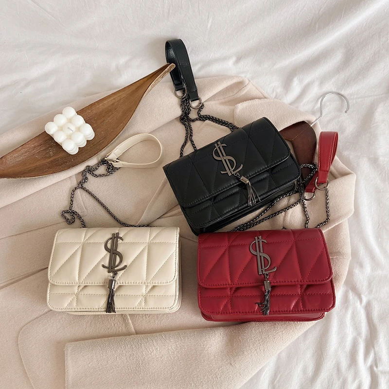 

Luxury Quilted Flap Bags Designer Brand Large Chain Crossbody/Shoulder Dual-use Bags Black/Red Soft Leather Lady Handbags Women