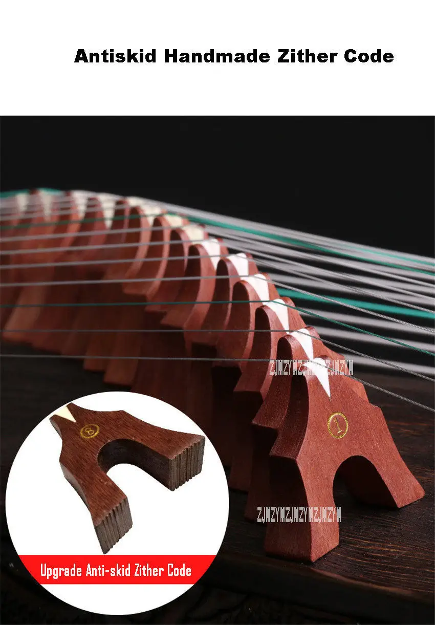 Guzheng Инструмент из цельного дерева ручная резьба профессиональная производительность guzheng с полным набором роскошных аксессуаров XSb001