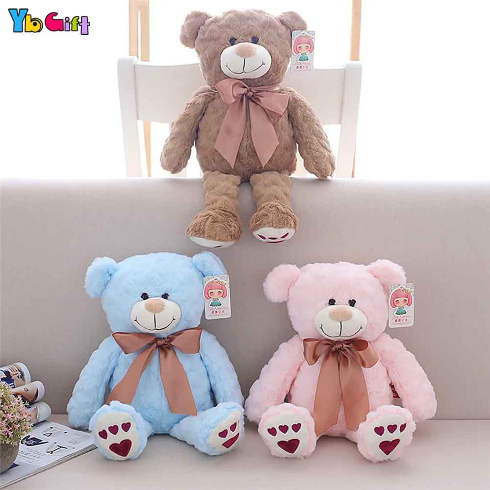 40cm/55cm Plush Teddy Bear Toy Stuffed Bear Dolls Pink Blue Brown Teddy Toy Children Kids Christmas Gifts New Year present