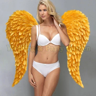 

Fashion Gold angel wings catwalk show prop Angel Feather wings Window prop underwear catwalk prop