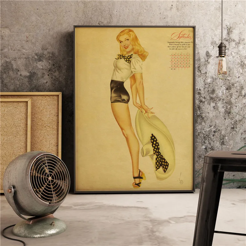 Пикантная Американская серия с девушками Настенный декор для кафе клуба бара