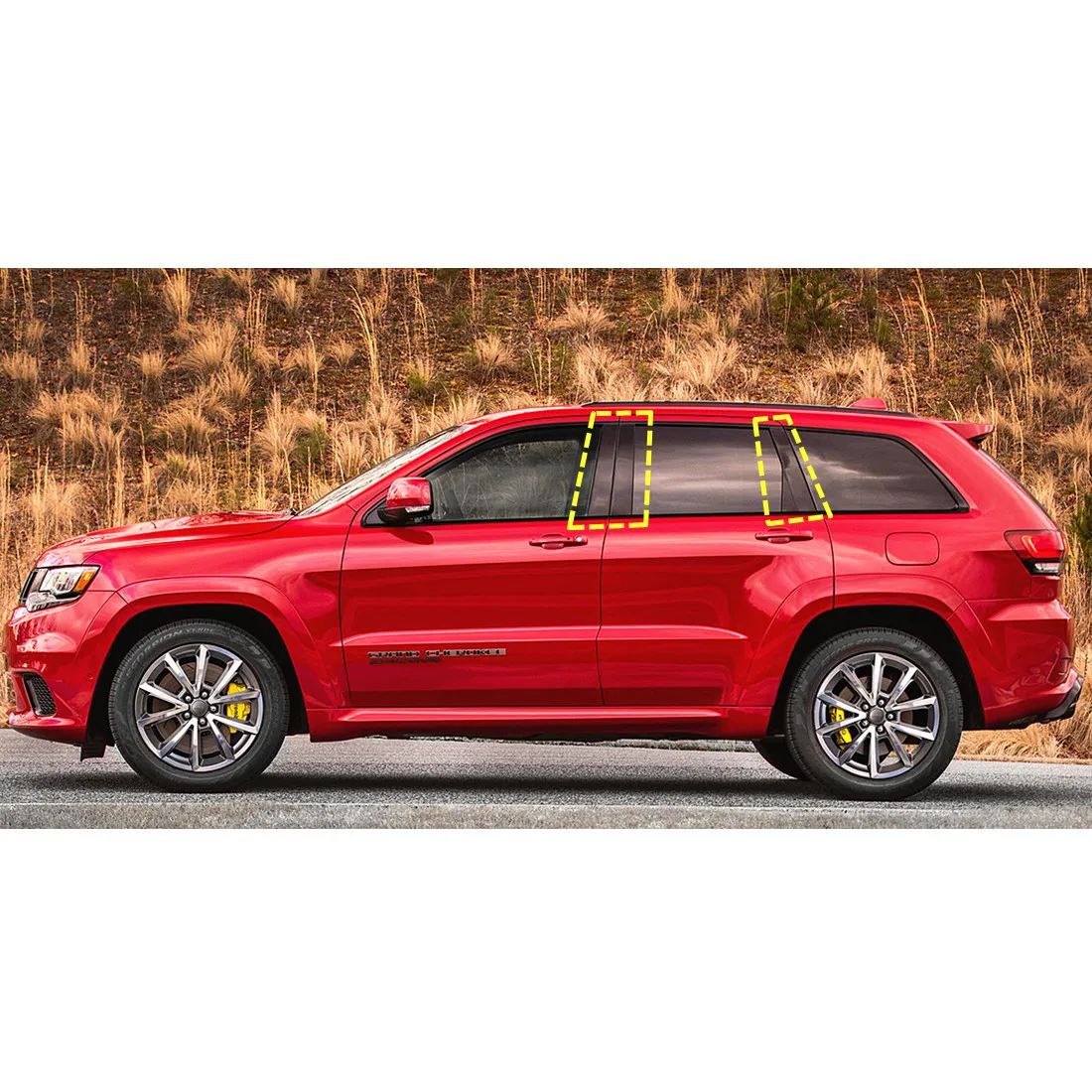 8 шт./комплект глянцевая черная накладка на дверь и окно Jeep Grand Cherokee 2011 2021|Панели