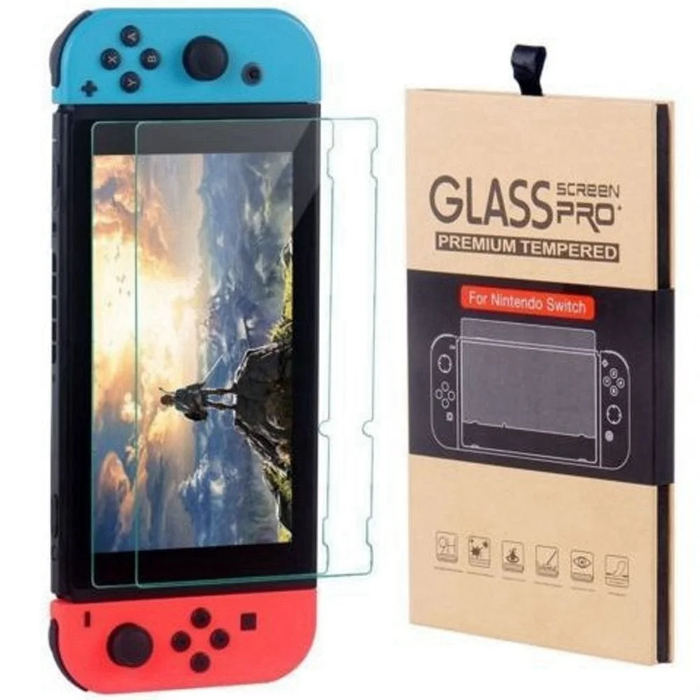 KISSCASE 9H Премиум Закаленное стекло для Nintendo Switch с защитой от отпечатков пальцев