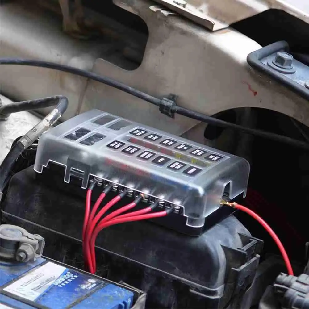 Блок предохранителей C8D7 автомобильный держатель предохранителя с 12 лезвиями