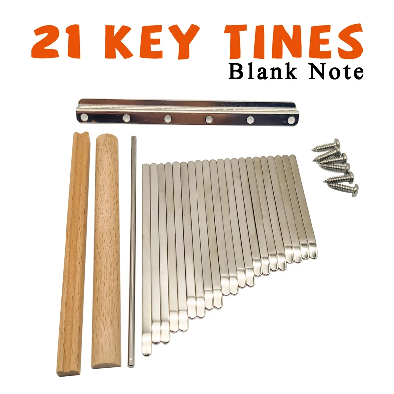 

DEXINOR Hobby DIY Kalimba Tines 21 Key Set Original LingTing Blank Keyboard Thumb Piano Instrument Accessories Replacement Parts