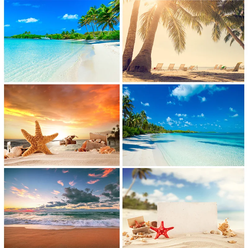 

Summer Tropical Sea Seaside Ocean Backdrop Beach Party Wave Natural Scene Vinyl Photography Background Photo Studio 210519MP-5