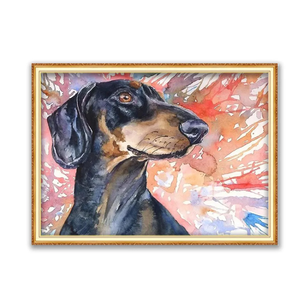 

Набор для вышивки «такса» с животными 11CT