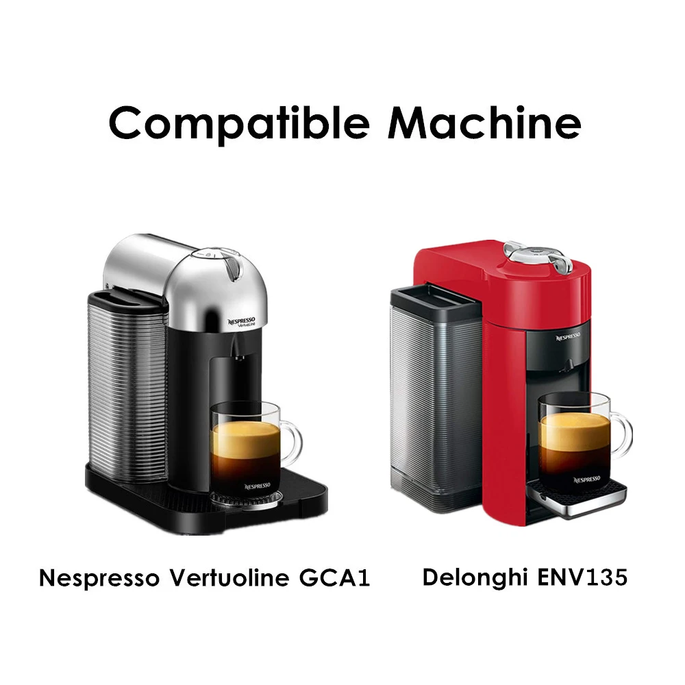 Большие кофейные фильтры для многократного использования для Nespresso Vertuo Vertuoline GCA1 и Delonghi ENV135 многоразовые капсулы из нержавеющей стали