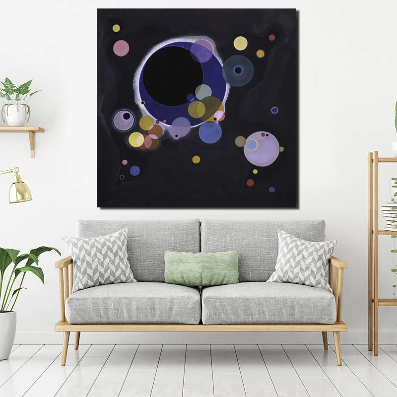 Wassily Kandinsky несколько кругов Абстрактная Картина на холсте печать гостиная