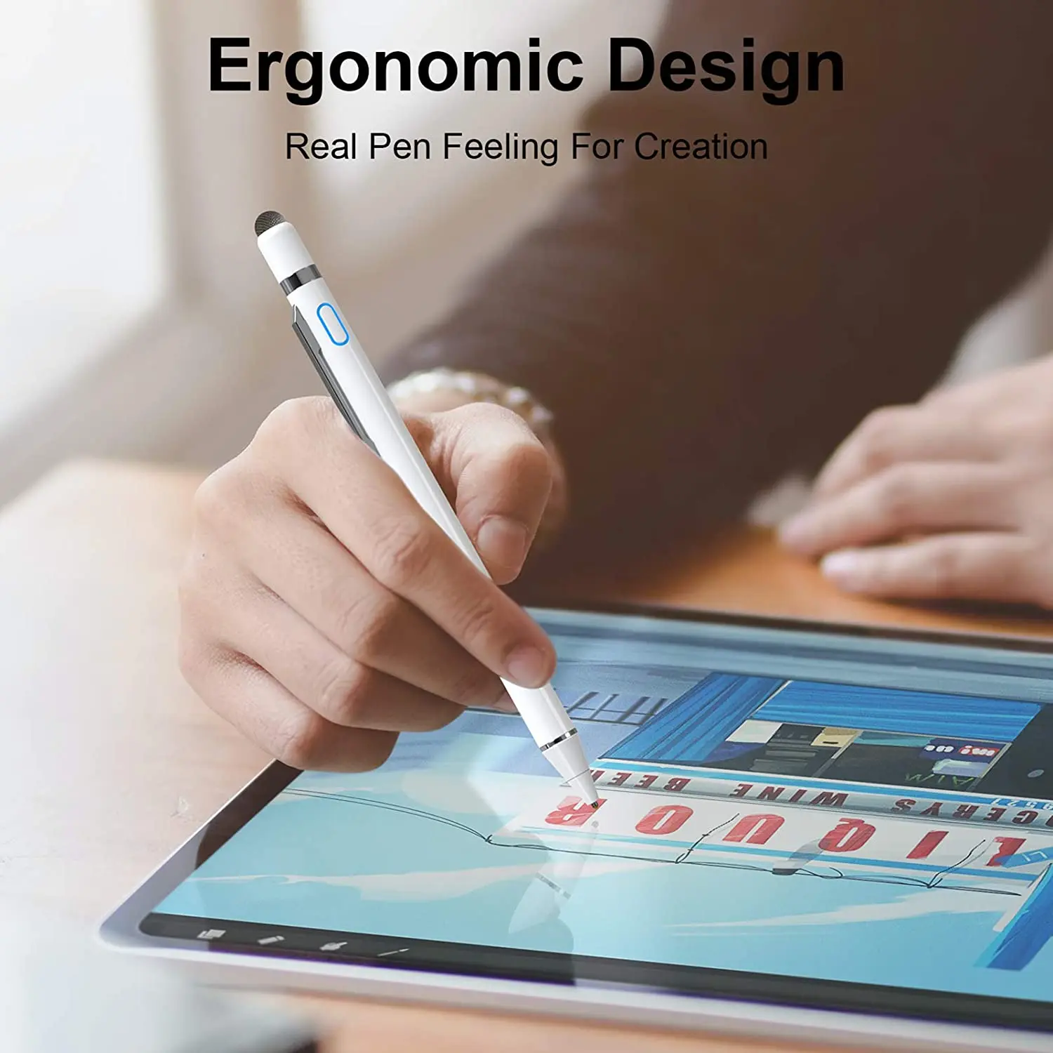 universal capacitive active stylus touch screen pen smart iosandroid apple ipad phone pencil touch drawing tablet smartphone free global shipping