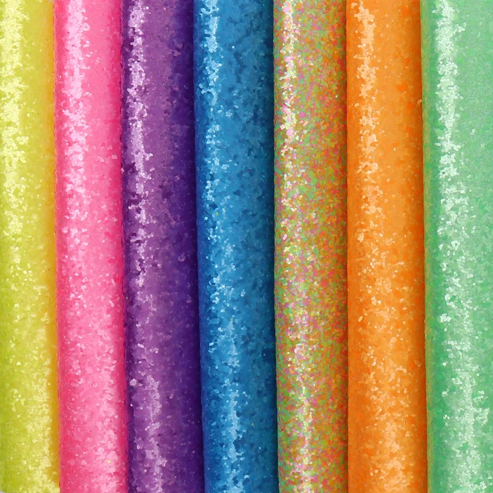 22*30CM Chunky Glitter Leather Sheets Matte Faux For Bows Making Patchwork Crafts DIY Bags Shoes Decorative Materials | Дом и сад