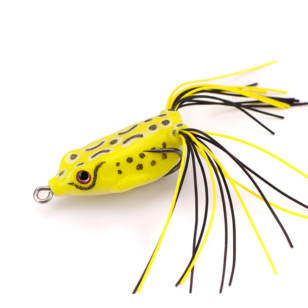 

1 Pc Frog Lure Soft Tube Bait Plastic Fishing Lure With Fishing Hooks Topwater Frog Artificial 3D Eyes Silicone Fishing Baits
