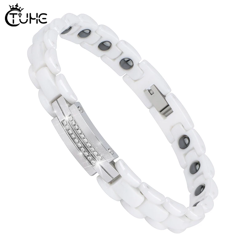 Женские керамические кольца белые с магнитным браслетом магниты для силовой