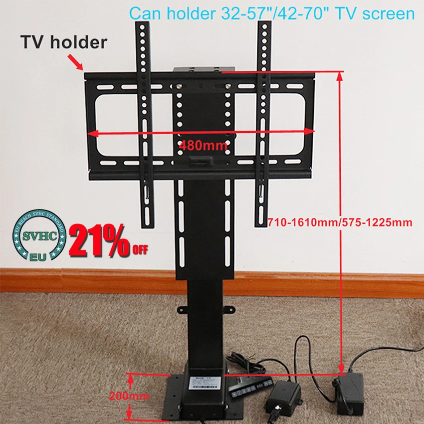 

TV Lift Motorized TV Lift TV Automation System with mounting brackets 575-1225mm/710-1610mm for 32-57 inch/42-70 inch TV