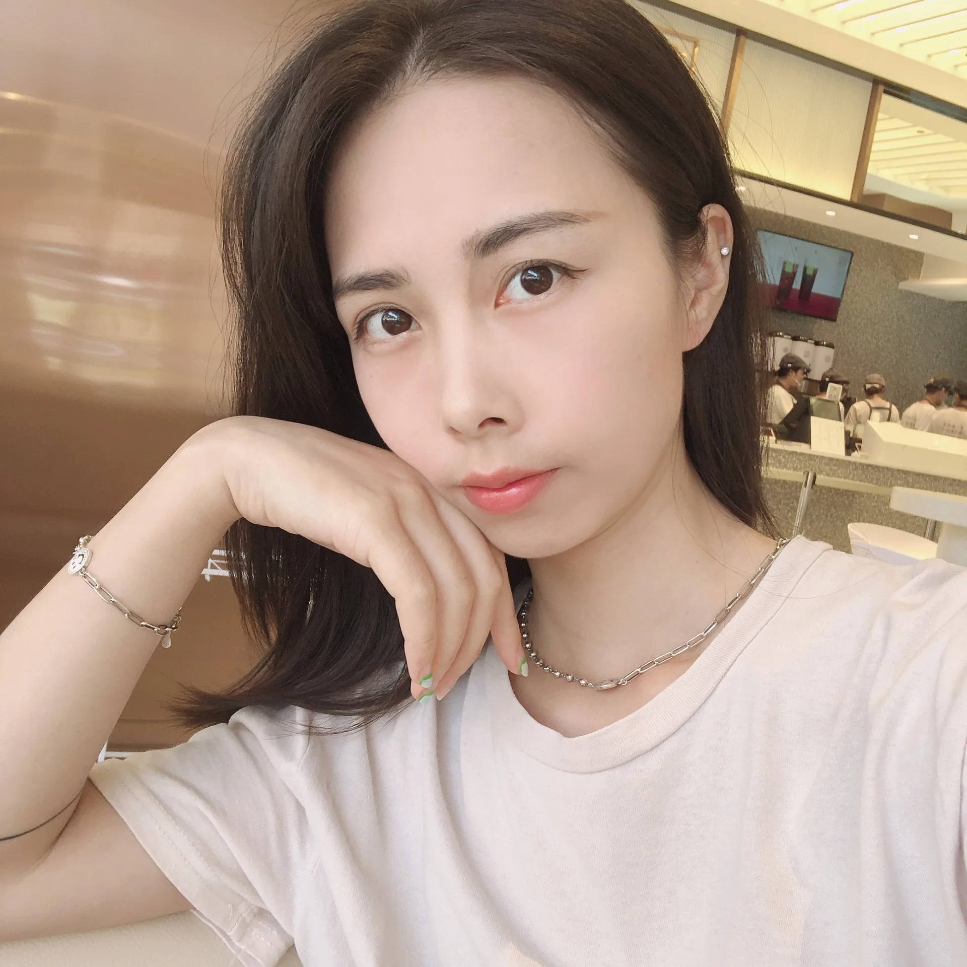 BONLAVIE корейский стиль соединенная цепь улыбка лицо браслет женский S925 серебро