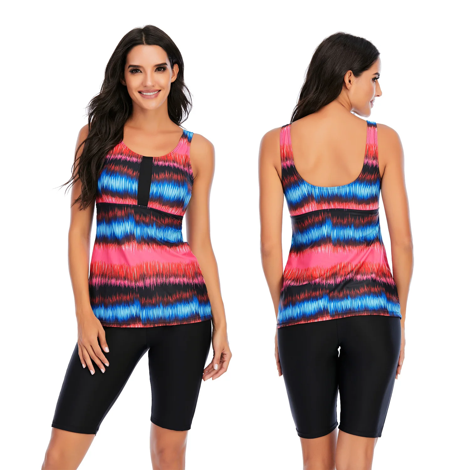 Комплекты Танкини с трусами 2021 сексуальные женские купальники из двух предметов