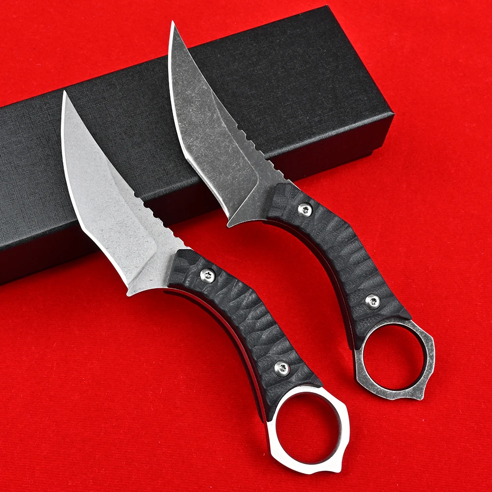 Нож-керамбит Cs Go с фиксированным лезвием D2 карманные уличные ножи охотничий