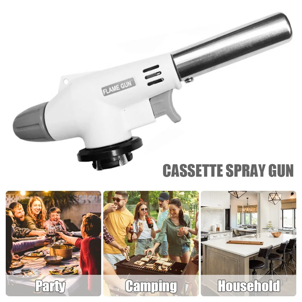 

Portable Welding Gas Burner Flamethrower Butane Baking Picnic BBQ Camping Outdoor Hiking Heating Flame Torch Gun
