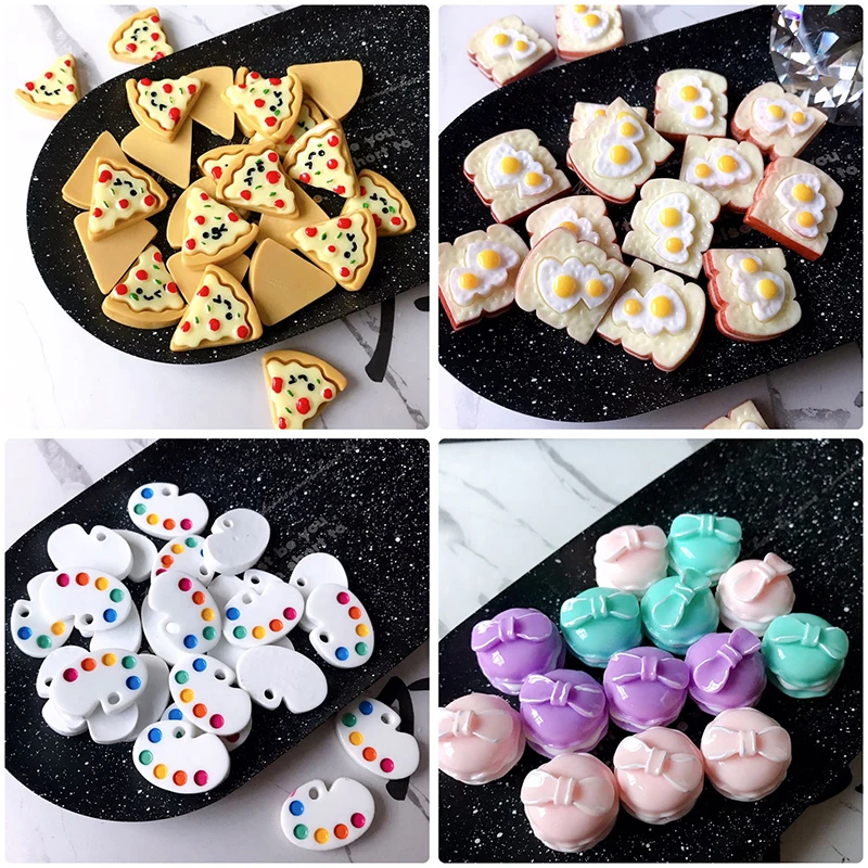 Набор слаймов Boxi 10 шт. добавки подвески из смолы в виде яйца милые DIY наполнители