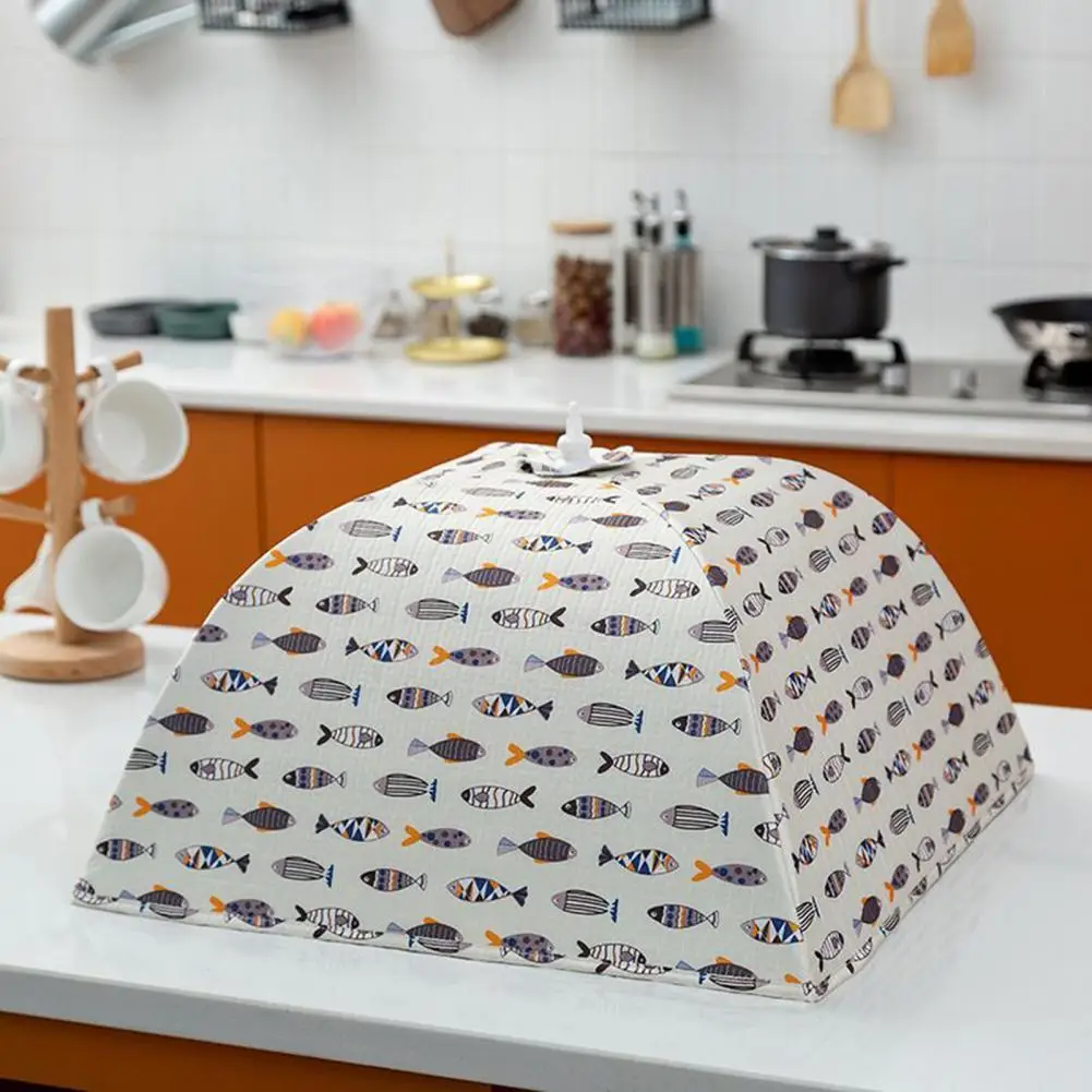 

Dustproof More Thicken Meal Cover Fabric Practical Foldable Dish Cover Kitchen Gadgets
