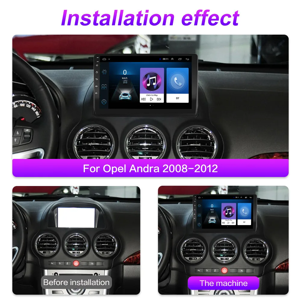 For Opel Andra Car Radio Multimedia Video Player Navigation GPS Android 8.1 2DIN years 2008 2009 2010 2011 2012 | Автомобили и