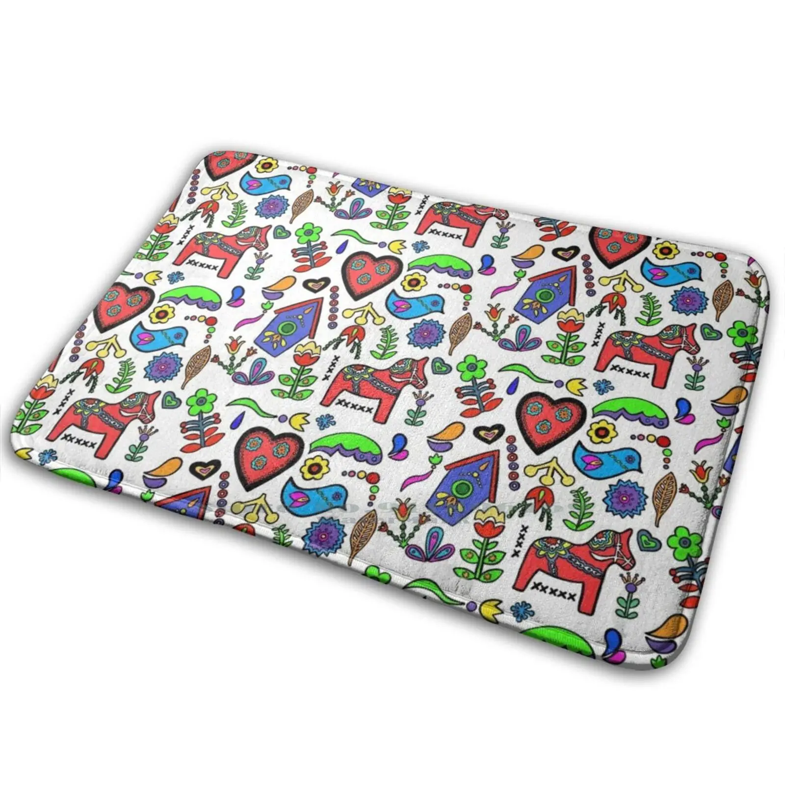 Шведский коврик для народного искусства ковер Противоскользящий входной двери в