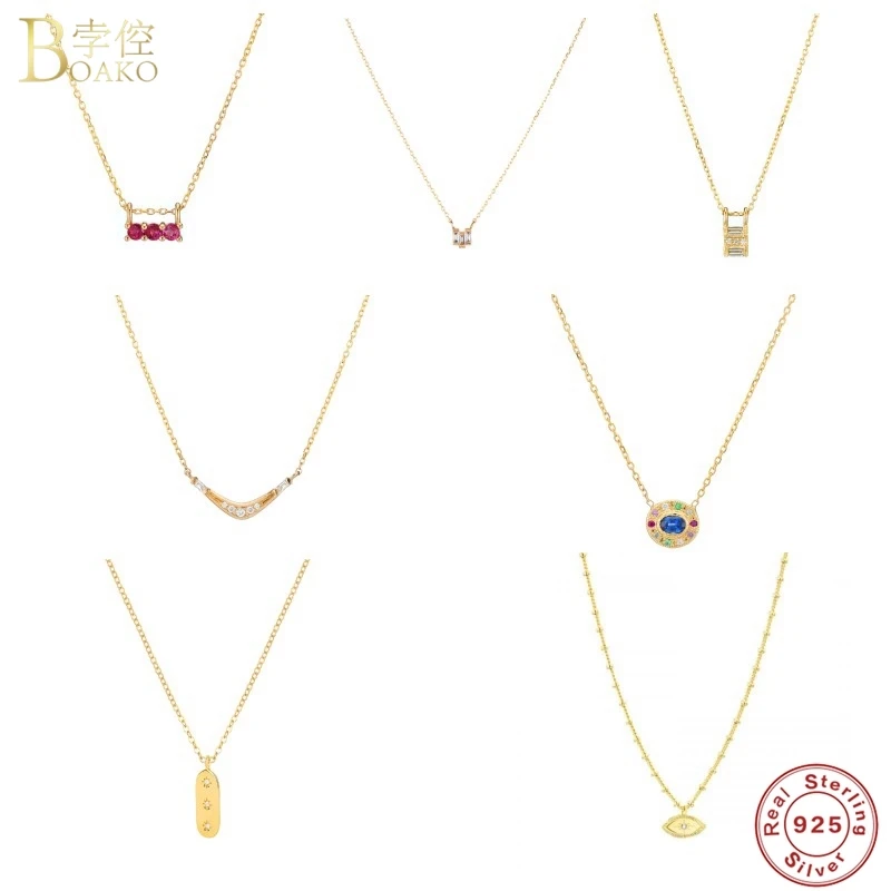 

Автоклав 925 стерлингового серебра роскошный стильное массивное ожерелье Collares Mujer Бриллиантовая подвеска ожерелье для женщин, девушек, влюб...