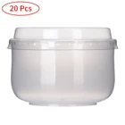 20 шт. пудинговые чашки, емкость, пластиковые контейнеры для хранения, чашки для тортов, коробка для конфет и подарков с крышками для дома, кухни, коробка-держатель для пекарни