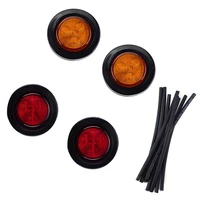 4 leds car tail mark lights round rubber 22 5 inch auto top warning led light for truck trailer vehicles car accessories